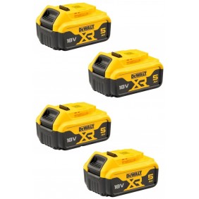 Lot de 4 batteries lithium XR 18V 5Ah - DCB184-XJ DEWALT