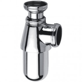 Siphon d'évier en laiton chromé brillant - réglable en hauteur NICOLL