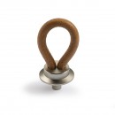 Poignée de meuble en cuir Filaga - longueur 20 mm - hauteur 32 mm - par 4 HETTICH