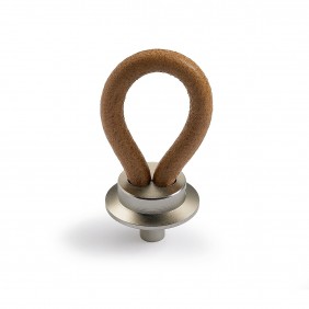 Poignée de meuble en cuir Filaga - longueur 20 mm - hauteur 32 mm - par 4 HETTICH