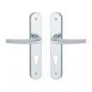 Poignées de porte sur plaques - EA 195 mm - argent - San Diego HOPPE