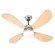 Ventilateur de plafond avec éclairage - 4 pales en bois - Bermudes