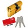 Cylindre double V5 7100 s'entrouvrant sur variure UA 1001 - laiton poli