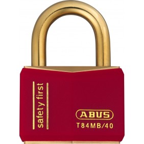 Cadenas à clé - 40 mm - corps laiton - rouge - T84MB/40 ABUS