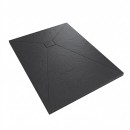 Receveur de douche effet pierre - ardoise noir mat - Stone 2 AURLANE