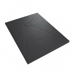Receveur de douche effet pierre - ardoise noir mat - Stone 2 AURLANE