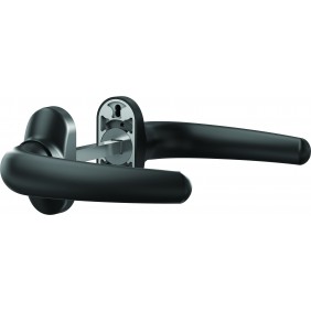 Poignées de porte sur rosaces étroites Scoot pour menuiserie aluminium VACHETTE