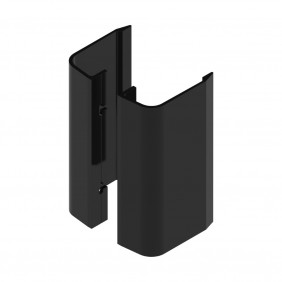 Poignée aileron de porte battante - hauteur 200 mm - alu noir - 6821 LA CROISÉE DS