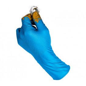 Gants en nitrile bleus avec grip écailles - 590BL GRIPPAZ - par 50 JUBA