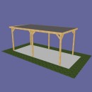 Carport toit plat en bois Douglas - 6 poteaux - 350 x 650 cm - Bricozor.jpg CPBF