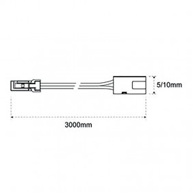 Câble d'alimentation pour REEL - 5mm 24V - longueur 3m L&S