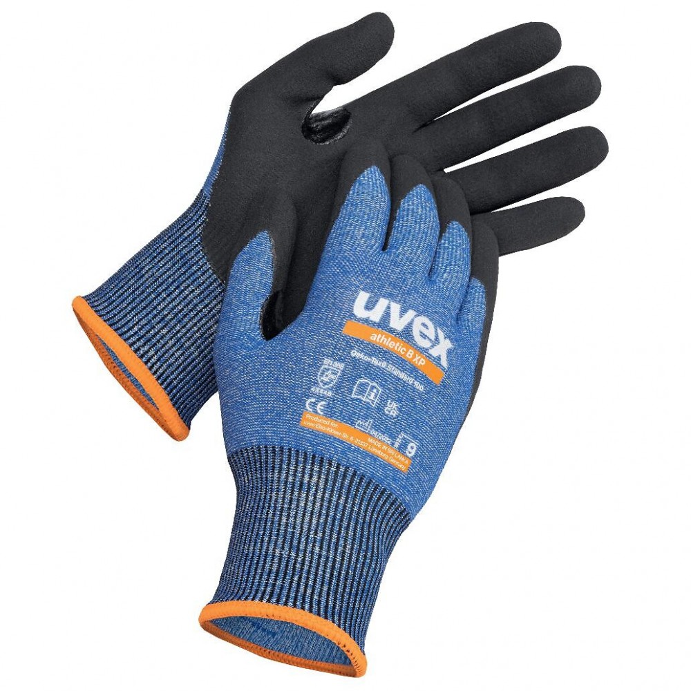 Uvex Unipur 6639 Lot De 10 Paires Gants De Montage Taille 10/XL - Rouge/Noir, Légers Et Résistants
