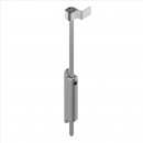 Verrou de portail en applique avec blocage intervantaux - inox brossé TIRARD