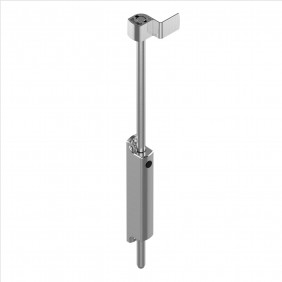 Verrou de portail en applique avec blocage intervantaux - inox brossé TIRARD