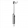 Verrou de portail en applique avec blocage intervantaux - inox brossé