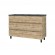 Pack 2 meubles salle de bains 120cm 3 tiroirs chêne naturel + Double vasque noire - Timber