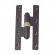 Paumelle picarde - réglable - porte d'entrée - 160x70 - epoxy noir