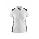 Polo de travail femme en coton 3390 - blanc et gris foncé BLAKLADER