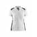 Polo de travail femme en coton 3390 - blanc et gris foncé