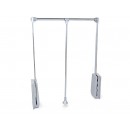 Penderie escamotable Hang chromée - charge 12 kg EMUCA