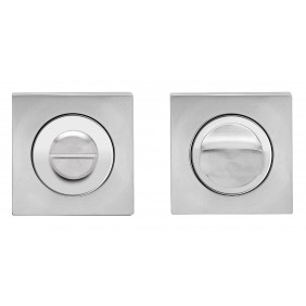 Rosace 3 pièces carrée en inox poli et satiné - série EZ1340 - condamnation KARCHER DESIGN