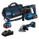 Pack 3 machines 18V + 3 batteries 4,0Ah + sac de transport - 0615A5007L BOSCH