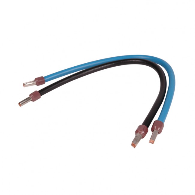 Câbles de connexion avec embout - sertie bleu noir  - HO7VK 10² 0,3m DEBFLEX