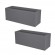 Lot de 2 Balconnieres Volcania'Up - 25 litres - gris galet