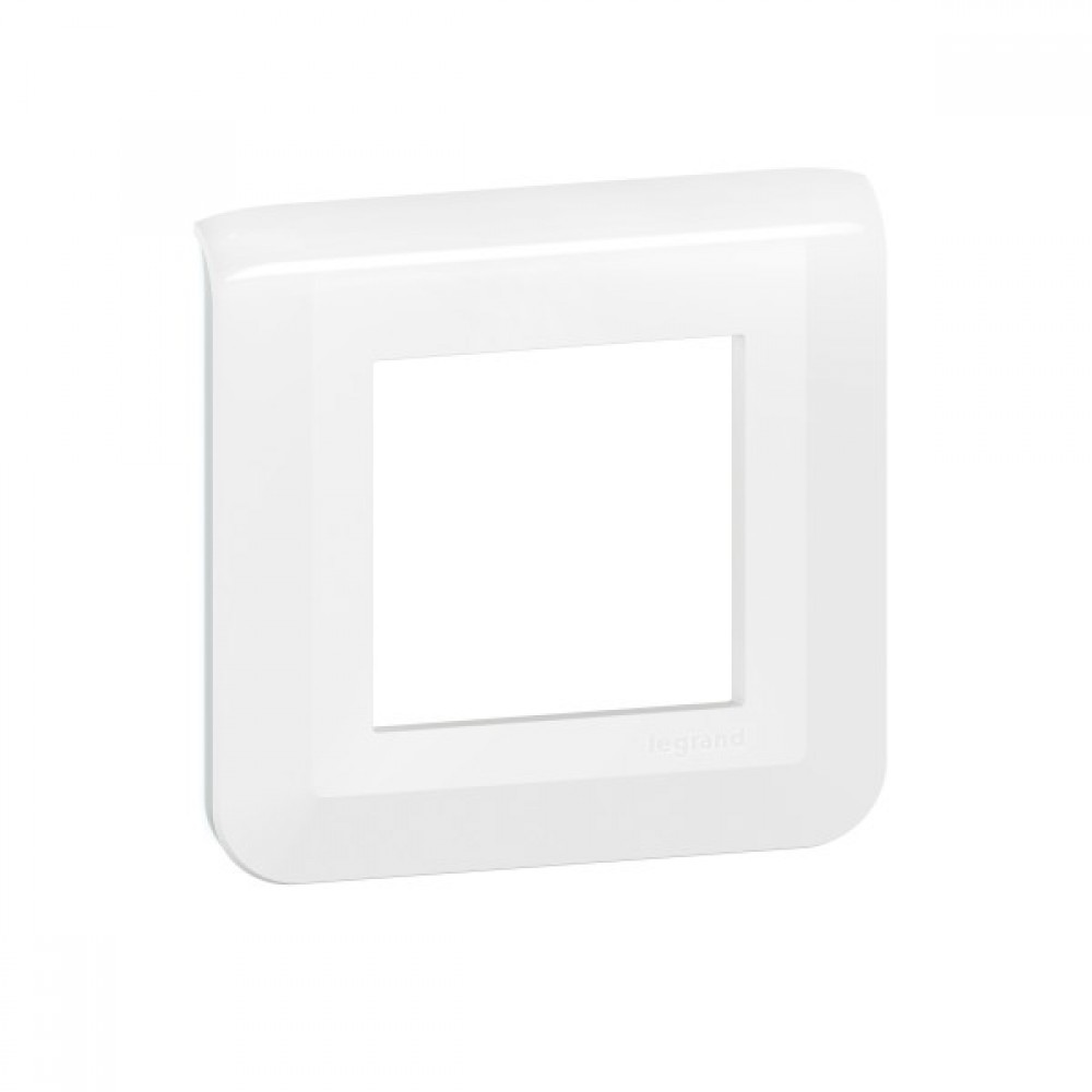 Plaque pour prise et interrupteur Legrand Mosaic - 2x2 modules - horizontal  - blanc