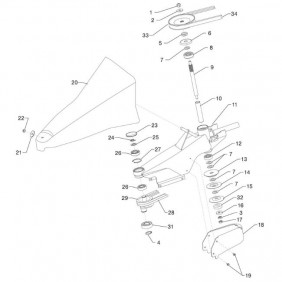 Pièces détachées pour barre de coupe P70 - groupe réducteur EUROSYSTEMS