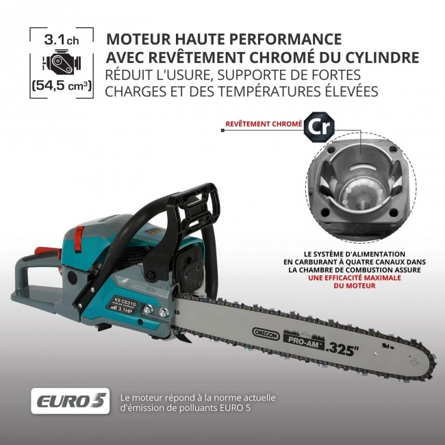Tronçonneuse thermique 54 cm3 - 50 cm - KS CS31G-20-1 - Bricozor 1.jpeg KONNER & SOHNEN