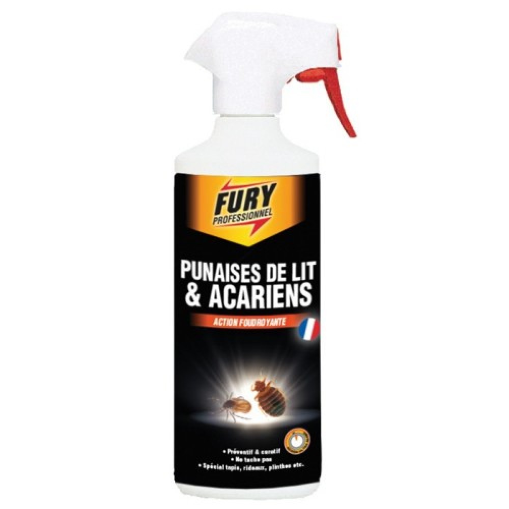 Insecticide spécial punaises de lit et acariens - pulvérisateur - Fury  BRICOZOR