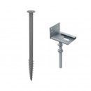 Lot vis de fondation + support de lambourde réglable pour sols fermes et remblais SPIRAL® - 1200 mm NIVO & Cobra
