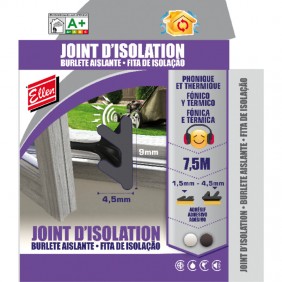 Joint d'isolation phonique et thermique adhésif - longueur 7,5 m ELLEN