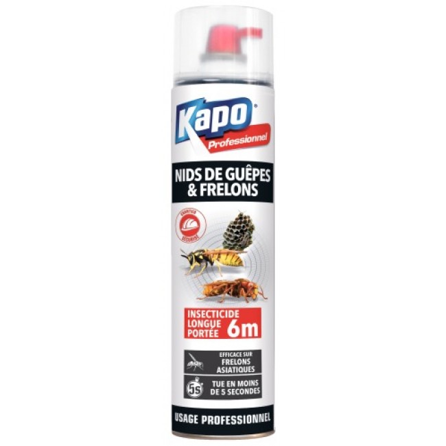 Bombe insecticide spéciale pour nids de guêpes et frelons - 750 ml Kapo
