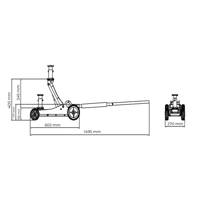 Cric hydraulique tout terrain - capacité 1,5 tonne - OWH1.5 - Bricozor 3.jpg HOLZMANN
