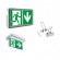 BAES One Universel Evacuation IP44 + porte drapeau standard + kit d'encastrement