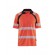 Polo de travail haute visibilité anti-UV 3595 - rouge fluo et noir