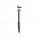 Lot vis de fondation + support de lambourde réglable pour sols fermes et remblais SPIRAL® - 800 mm NIVO & Cobra