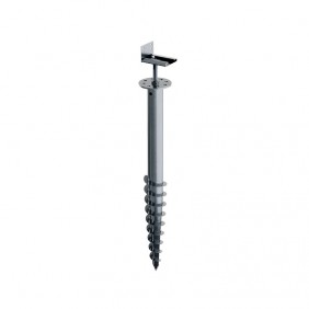 Lot vis de fondation + support de lambourde réglable pour sols fermes et remblais SPIRAL® - 800 mm NIVO & Cobra