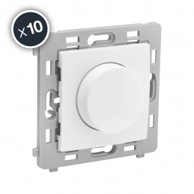 Variateur rotatif compatible LED - blanc - boîte de 10 - Caly DEBFLEX