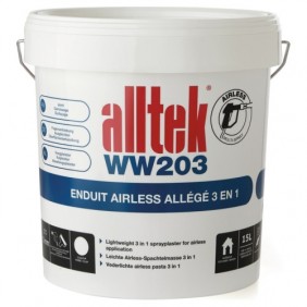 Enduit Airless - 3 en 1 - allégé - prêt à l'emploi - Alltek WW203 15L BRICOZOR