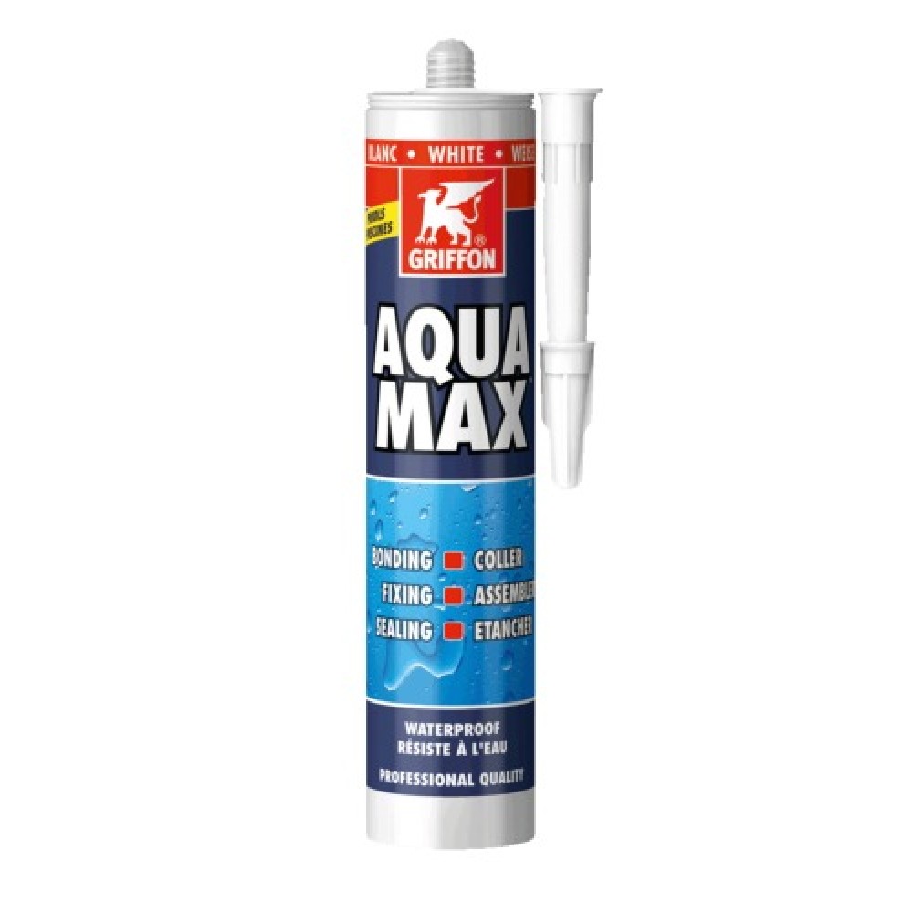 Mastic-colle polymère - sans solvant - cartouche 425 gr - Aqua Max® GRIFFON