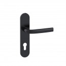 Poignées de porte sur plaques - entraxe 165 mm - noir mat Onyx - Logio VACHETTE