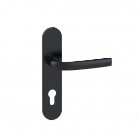 Poignées de porte sur plaques - entraxe 165 mm - noir mat Onyx - Logio VACHETTE