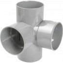 Culotte pvc 87°30 double équerre mâle-femelle NICOLL