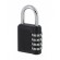 Cadenas alliage à code - COMPACT - noir - avec anse acier nickelé