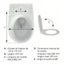 Schéma - Abattant monaco siamp SIAMP