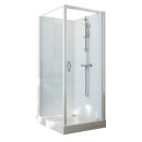 Cabine de douche 70x70 cm Iziglass 2 - accès de face porte pivotante LEDA