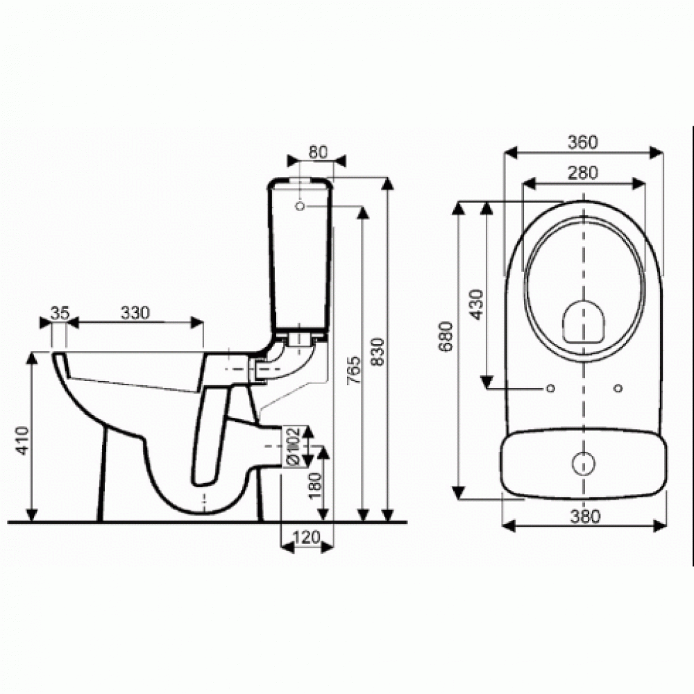 WC suspendu geberit / allia compact Rimfree - remontage abattant
